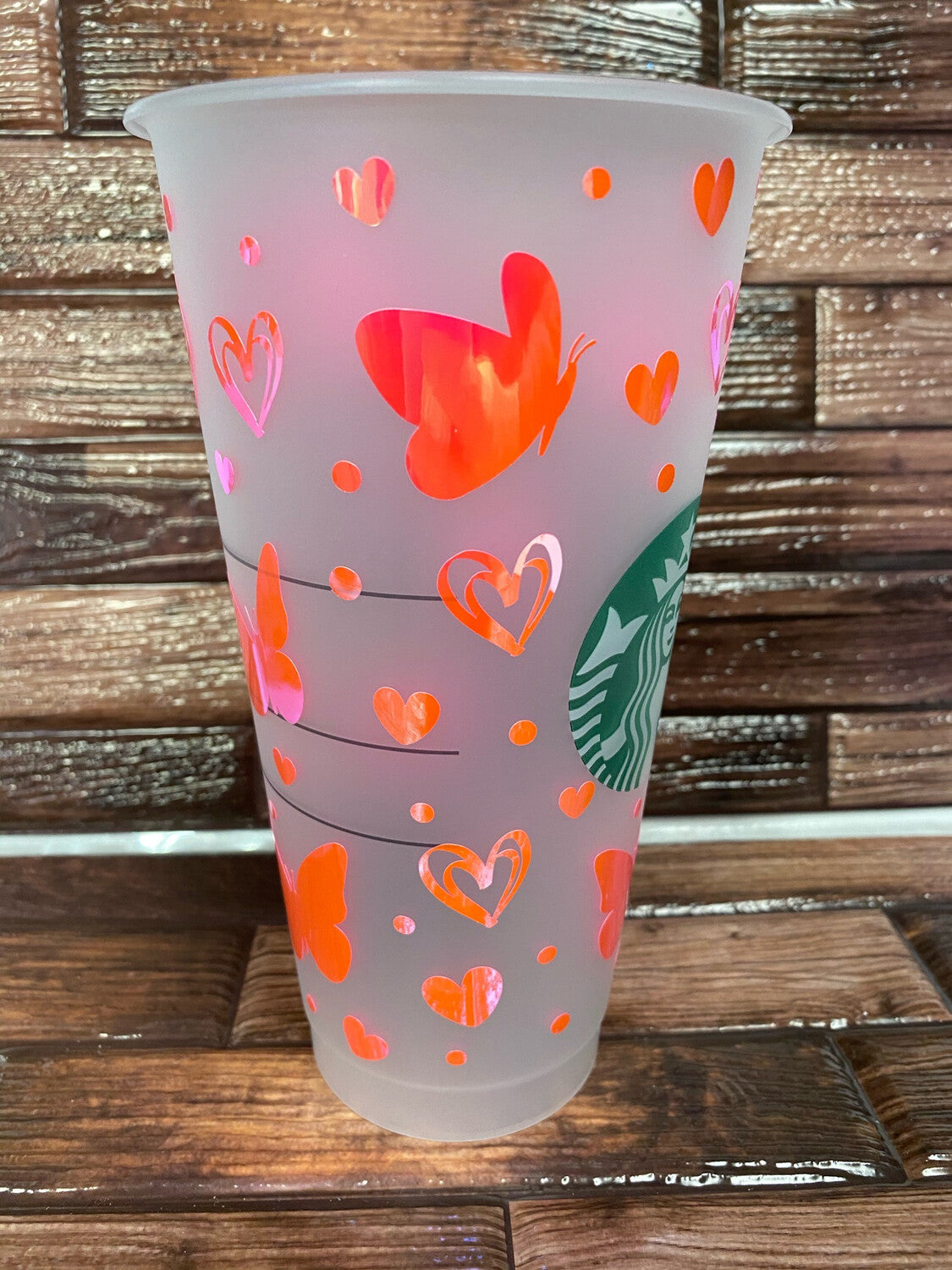 Butterfly Heart Starbucks Cup Wrap