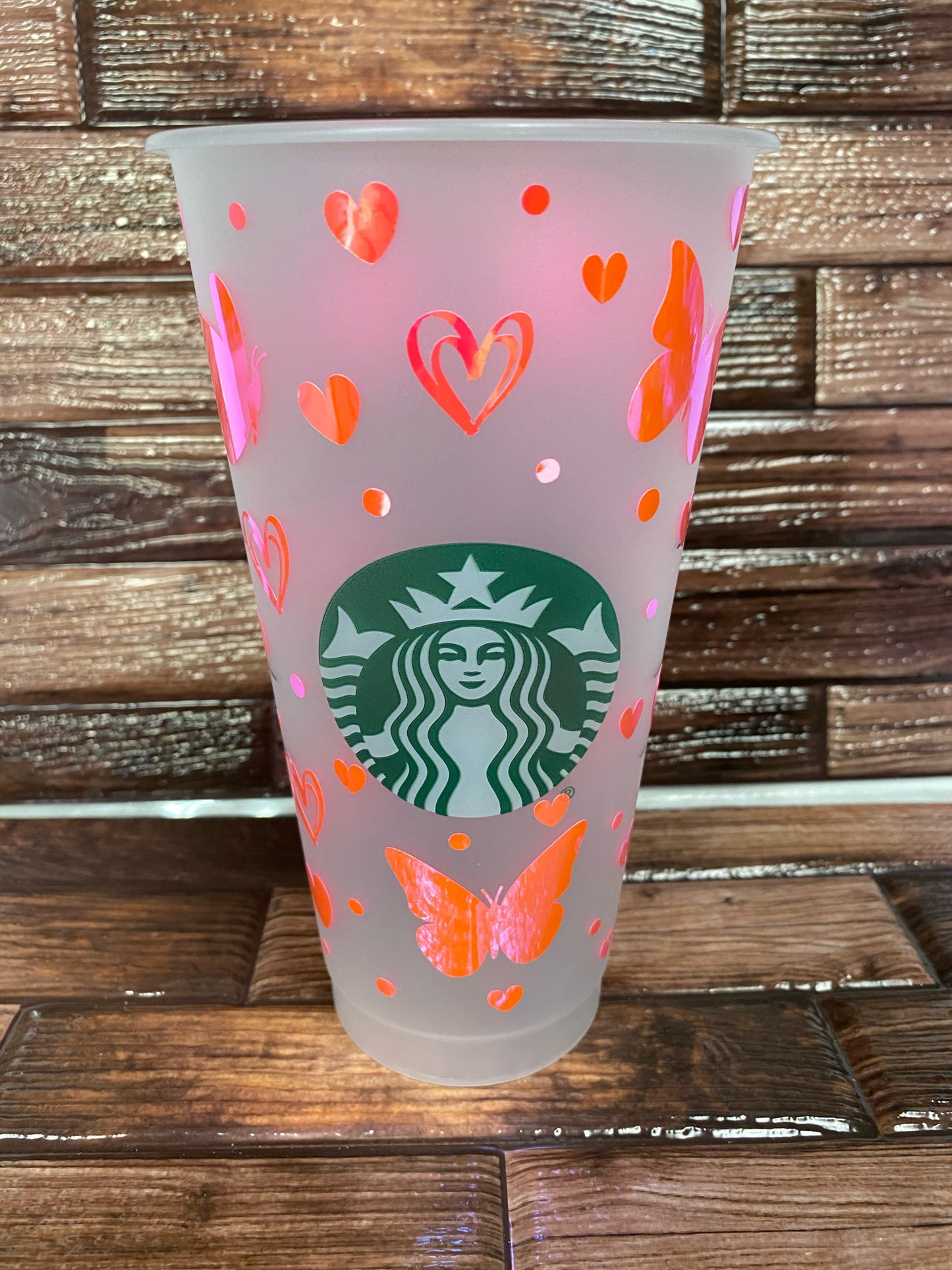 Butterfly Heart Starbucks Cup Wrap